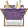 Ambesonne Love Magazine and Book Holder, Hipster Hearts Pattern with Love You Texts Heart Shapes Valentines Day Theme, Floor Rack Decor for Interior of Home & Office, 22″ x 19″, Vermilion Multicolor(Purple White)