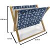 Ambesonne Love Magazine and Book Holder, Hipster Hearts Pattern with Love You Texts Heart Shapes Valentines Day Theme, Floor Rack Decor for Interior of Home & Office, 22″ x 19″, Vermilion Multicolor(Violet Blue White)