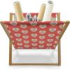 Ambesonne Love Magazine and Book Holder, Hipster Hearts Pattern with Love You Texts Heart Shapes Valentines Day Theme, Floor Rack Decor for Interior of Home & Office, 22″ x 19″, Vermilion Multicolor(Vermilion Multicolor)