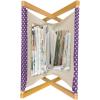 Ambesonne Love Magazine and Book Holder, Hipster Hearts Pattern with Love You Texts Heart Shapes Valentines Day Theme, Floor Rack Decor for Interior of Home & Office, 22″ x 19″, Vermilion Multicolor(Purple White)
