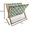 Ambesonne Love Magazine and Book Holder, Hipster Hearts Pattern with Love You Texts Heart Shapes Valentines Day Theme, Floor Rack Decor for Interior of Home & Office, 22″ x 19″, Vermilion Multicolor(Green White)
