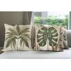 Ambesonne Modern Throw Pillow Cushion Cover, Geometric Triangle Shapes Zig Zag Triggering Lines Minimalist Pattern Print, Decorative Square Accent Pillow Case, 18″ X 18″, Black and White(Umber Forest Green Ivory)
