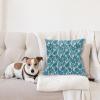 Ambesonne Modern Throw Pillow Cushion Cover, Geometric Triangle Shapes Zig Zag Triggering Lines Minimalist Pattern Print, Decorative Square Accent Pillow Case, 18″ X 18″, Black and White(White Teal)