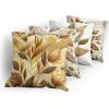 Ambesonne Modern Throw Pillow Cushion Cover, Geometric Triangle Shapes Zig Zag Triggering Lines Minimalist Pattern Print, Decorative Square Accent Pillow Case, 18″ X 18″, Black and White(Ginger Brown and Cream)