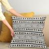 Ambesonne Modern Throw Pillow Cushion Cover, Geometric Triangle Shapes Zig Zag Triggering Lines Minimalist Pattern Print, Decorative Square Accent Pillow Case, 18″ X 18″, Black and White(Yellow Black)