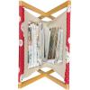 Ambesonne Romantic Magazine and Book Holder, Continuous Hand Drawn Hearts as Clover Leaves Monochrome Valentine’s Day, Floor Rack Decor for Interior of Home & Office, 22″ x 19″, Hot Pink and White(Dark Pink and White)
