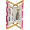 Ambesonne Romantic Magazine and Book Holder, Continuous Hand Drawn Hearts as Clover Leaves Monochrome Valentine’s Day, Floor Rack Decor for Interior of Home & Office, 22″ x 19″, Hot Pink and White(Hot Pink and White)