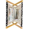Ambesonne Romantic Magazine and Book Holder, Continuous Hand Drawn Hearts as Clover Leaves Monochrome Valentine’s Day, Floor Rack Decor for Interior of Home & Office, 22″ x 19″, Hot Pink and White(White and Black)