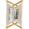 Ambesonne Romantic Magazine and Book Holder, Continuous Hand Drawn Hearts as Clover Leaves Monochrome Valentine’s Day, Floor Rack Decor for Interior of Home & Office, 22″ x 19″, Hot Pink and White(Pale Orange and Multicolor)