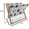 Ambesonne Romantic Magazine and Book Holder, Continuous Hand Drawn Hearts as Clover Leaves Monochrome Valentine’s Day, Floor Rack Decor for Interior of Home & Office, 22″ x 19″, Hot Pink and White(Charcoal Grey Pink White)