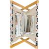 Ambesonne Romantic Magazine and Book Holder, Continuous Hand Drawn Hearts as Clover Leaves Monochrome Valentine’s Day, Floor Rack Decor for Interior of Home & Office, 22″ x 19″, Hot Pink and White(Burnt Sienna White)