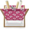 Ambesonne Romantic Magazine and Book Holder, Continuous Hand Drawn Hearts as Clover Leaves Monochrome Valentine’s Day, Floor Rack Decor for Interior of Home & Office, 22″ x 19″, Hot Pink and White(Hot Pink and White)