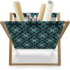 Ambesonne Romantic Magazine and Book Holder, Continuous Hand Drawn Hearts as Clover Leaves Monochrome Valentine’s Day, Floor Rack Decor for Interior of Home & Office, 22″ x 19″, Hot Pink and White(Charcoal Grey and Multicolor)