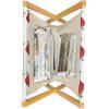 Ambesonne Romantic Magazine and Book Holder, Continuous Hand Drawn Hearts as Clover Leaves Monochrome Valentine’s Day, Floor Rack Decor for Interior of Home & Office, 22″ x 19″, Hot Pink and White(Vermilion Pale Orange)