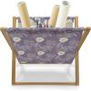 Ambesonne Romantic Magazine and Book Holder, Valentines Day Pattern with Heart Shapes in Gradient Pastel Love, Floor Rack Decor for Interior of Home & Office, 22″ x 19″, Coral Maroon and Magenta(Pale Purple Cream)