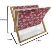 Ambesonne Romantic Magazine and Book Holder, Valentines Day Pattern with Heart Shapes in Gradient Pastel Love, Floor Rack Decor for Interior of Home & Office, 22″ x 19″, Coral Maroon and Magenta(Ruby and Blush)