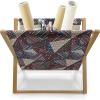 Ambesonne Romantic Magazine and Book Holder, Valentines Day Pattern with Heart Shapes in Gradient Pastel Love, Floor Rack Decor for Interior of Home & Office, 22″ x 19″, Coral Maroon and Magenta(Brown and Multicolor)