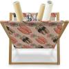 Ambesonne Romantic Magazine and Book Holder, Valentines Day Pattern with Heart Shapes in Gradient Pastel Love, Floor Rack Decor for Interior of Home & Office, 22″ x 19″, Coral Maroon and Magenta(Peach Pastel Pink)