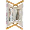 Ambesonne Rose Magazine and Book Holder, Blossoming Romantic Valentines Day Themed Flowers Feminine Style Blooms, Floor Rack Decor for Interior of Home & Office, 22″ x 19″, Magenta Peach and Green(Cadet Blue Cadet Blue)