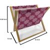 Ambesonne Rose Magazine and Book Holder, Blossoming Romantic Valentines Day Themed Flowers Feminine Style Blooms, Floor Rack Decor for Interior of Home & Office, 22″ x 19″, Magenta Peach and Green(Pale Pink Ruby)
