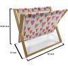 Ambesonne Rose Magazine and Book Holder, Blossoming Romantic Valentines Day Themed Flowers Feminine Style Blooms, Floor Rack Decor for Interior of Home & Office, 22″ x 19″, Magenta Peach and Green(Burnt Orange and Pink)