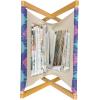 Ambesonne Rose Magazine and Book Holder, Blossoming Romantic Valentines Day Themed Flowers Feminine Style Blooms, Floor Rack Decor for Interior of Home & Office, 22″ x 19″, Magenta Peach and Green(Purple Sky Blue and Pink)