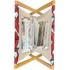 Ambesonne Rose Magazine and Book Holder, Blossoming Romantic Valentines Day Themed Flowers Feminine Style Blooms, Floor Rack Decor for Interior of Home & Office, 22″ x 19″, Magenta Peach and Green(Vermilion Ruby Green)
