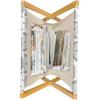 Ambesonne Rose Magazine and Book Holder, Blossoming Romantic Valentines Day Themed Flowers Feminine Style Blooms, Floor Rack Decor for Interior of Home & Office, 22″ x 19″, Magenta Peach and Green(Dried Rose Pale Grey)