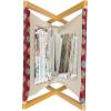 Ambesonne Rose Magazine and Book Holder, Blossoming Romantic Valentines Day Themed Flowers Feminine Style Blooms, Floor Rack Decor for Interior of Home & Office, 22″ x 19″, Magenta Peach and Green(Ruby Blue Green)