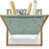 Ambesonne Rose Magazine and Book Holder, Blossoming Romantic Valentines Day Themed Flowers Feminine Style Blooms, Floor Rack Decor for Interior of Home & Office, 22″ x 19″, Magenta Peach and Green(Seafoam Pale Pink Cream)