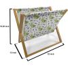 Ambesonne Rose Magazine and Book Holder, Blossoming Romantic Valentines Day Themed Flowers Feminine Style Blooms, Floor Rack Decor for Interior of Home & Office, 22″ x 19″, Magenta Peach and Green(Pistachio Green Black)