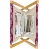 Ambesonne Rose Magazine and Book Holder, Blossoming Romantic Valentines Day Themed Flowers Feminine Style Blooms, Floor Rack Decor for Interior of Home & Office, 22″ x 19″, Magenta Peach and Green(Pale Pink Ruby)