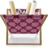Ambesonne Rose Magazine and Book Holder, Blossoming Romantic Valentines Day Themed Flowers Feminine Style Blooms, Floor Rack Decor for Interior of Home & Office, 22″ x 19″, Magenta Peach and Green(Pale Pink Ruby)