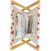 Ambesonne Rose Magazine and Book Holder, Blossoming Romantic Valentines Day Themed Flowers Feminine Style Blooms, Floor Rack Decor for Interior of Home & Office, 22″ x 19″, Magenta Peach and Green(Burnt Orange and Pink)