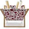 Ambesonne Rose Magazine and Book Holder, Blossoming Romantic Valentines Day Themed Flowers Feminine Style Blooms, Floor Rack Decor for Interior of Home & Office, 22″ x 19″, Magenta Peach and Green(Ruby and Green)
