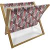 Ambesonne Coral Magazine and Book Holder, Scribbled Little and Big Different Size Heart Forms Love Valentines Mothers Day Theme, Floor Rack Decor for Interior of Home & Office, 22″ x 19″, Coral(Vermilion White)