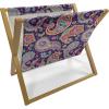 Ambesonne Coral Magazine and Book Holder, Scribbled Little and Big Different Size Heart Forms Love Valentines Mothers Day Theme, Floor Rack Decor for Interior of Home & Office, 22″ x 19″, Coral(Purple)