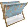 Ambesonne Coral Magazine and Book Holder, Scribbled Little and Big Different Size Heart Forms Love Valentines Mothers Day Theme, Floor Rack Decor for Interior of Home & Office, 22″ x 19″, Coral(Orange Blue)