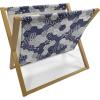 Ambesonne Coral Magazine and Book Holder, Scribbled Little and Big Different Size Heart Forms Love Valentines Mothers Day Theme, Floor Rack Decor for Interior of Home & Office, 22″ x 19″, Coral(Navy and White)