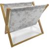 Ambesonne Coral Magazine and Book Holder, Scribbled Little and Big Different Size Heart Forms Love Valentines Mothers Day Theme, Floor Rack Decor for Interior of Home & Office, 22″ x 19″, Coral(Pale Grey)