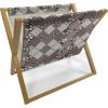 Ambesonne Coral Magazine and Book Holder, Scribbled Little and Big Different Size Heart Forms Love Valentines Mothers Day Theme, Floor Rack Decor for Interior of Home & Office, 22″ x 19″, Coral(Brown Beige)