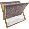Ambesonne Coral Magazine and Book Holder, Scribbled Little and Big Different Size Heart Forms Love Valentines Mothers Day Theme, Floor Rack Decor for Interior of Home & Office, 22″ x 19″, Coral(Red Black)