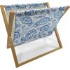 Ambesonne Coral Magazine and Book Holder, Scribbled Little and Big Different Size Heart Forms Love Valentines Mothers Day Theme, Floor Rack Decor for Interior of Home & Office, 22″ x 19″, Coral(White and Blue)