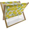 Ambesonne Fuchsia Magazine and Book Holder, Hearts Pattern Valentines Day Themed Design Retro Motifs Vintage Elements, Floor Rack Decor for Interior of Home & Office, 22″ x 19″, Off White Multicolor(Yellow Green White)