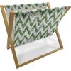 Ambesonne Love Magazine and Book Holder, Hipster Hearts Pattern with Love You Texts Heart Shapes Valentines Day Theme, Floor Rack Decor for Interior of Home & Office, 22″ x 19″, Vermilion Multicolor(Green White)