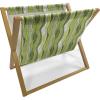 Ambesonne Love Magazine and Book Holder, Hipster Hearts Pattern with Love You Texts Heart Shapes Valentines Day Theme, Floor Rack Decor for Interior of Home & Office, 22″ x 19″, Vermilion Multicolor(Green)