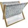 Ambesonne Love Magazine and Book Holder, Hipster Hearts Pattern with Love You Texts Heart Shapes Valentines Day Theme, Floor Rack Decor for Interior of Home & Office, 22″ x 19″, Vermilion Multicolor(Teal White)