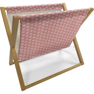 Ambesonne Coral Magazine and Book Holder, Scribbled Little and Big Different Size Heart Forms Love Valentines Mothers Day Theme, Floor Rack Decor for Interior of Home & Office, 22″ x 19″, Coral(Coral White)