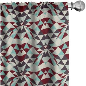 Ambesonne Floral Curtains, Flower Branches Blossoming in Minimalist Design Neutral Botanical, Window Treatments 2 Panel Set for Living Room Bedroom, Pair of – 28″ x 84″, Taupe Grey and Dark Blue Grey(Eggshell Maroon and Seafoam)