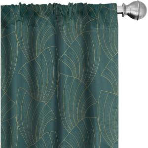 Ambesonne Floral Curtains, Flower Branches Blossoming in Minimalist Design Neutral Botanical, Window Treatments 2 Panel Set for Living Room Bedroom, Pair of – 28″ x 84″, Taupe Grey and Dark Blue Grey(Teal Earth Yellow)
